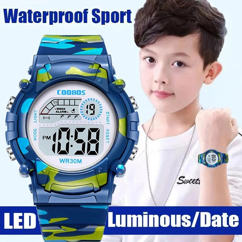 Sport Digital Watch for Kids Waterproof