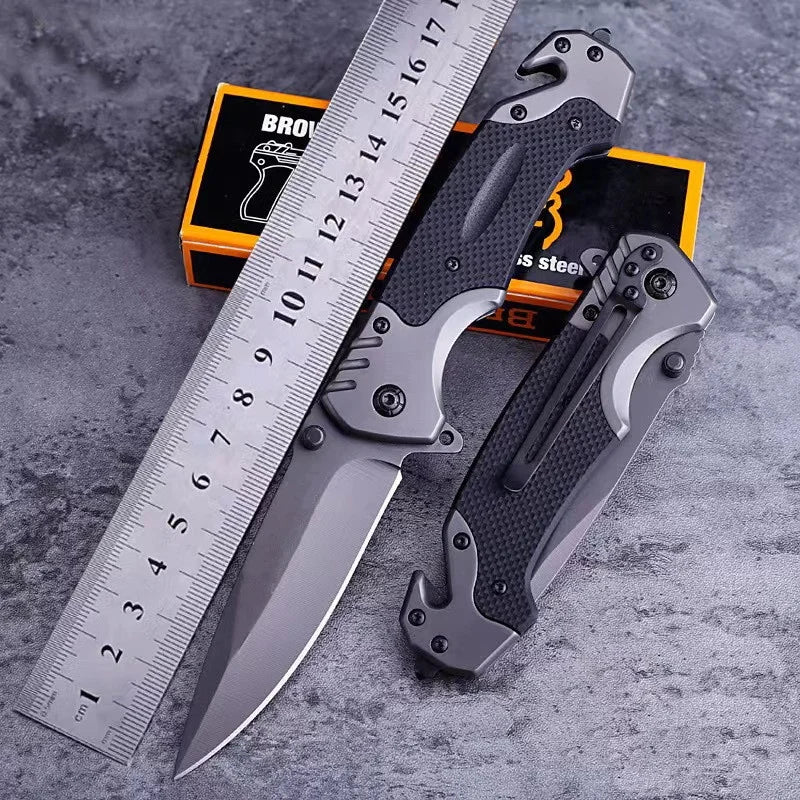camping folding knife stainless steel