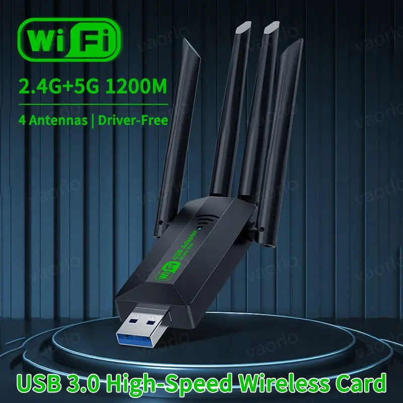 Original 4 Antennas 1200Mbps WiFi USB 3.0 Adapter
