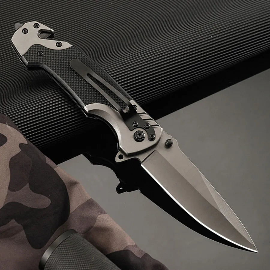 camping folding knife stainless steel