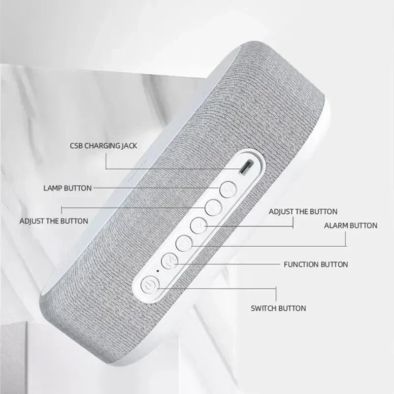Fast Wireless Charger Alarm Clock Time  with LED Light