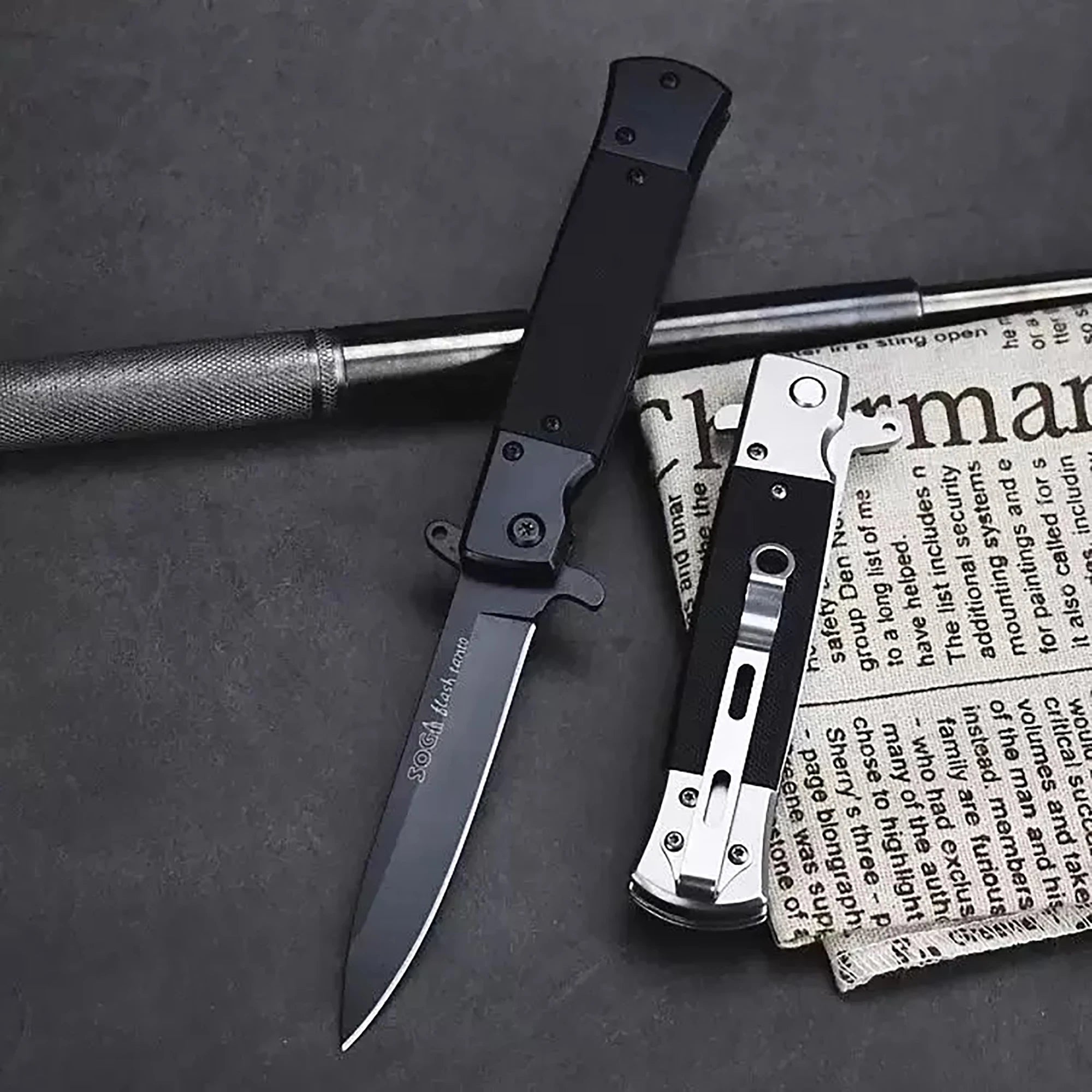 All steel multifunctional folding knife