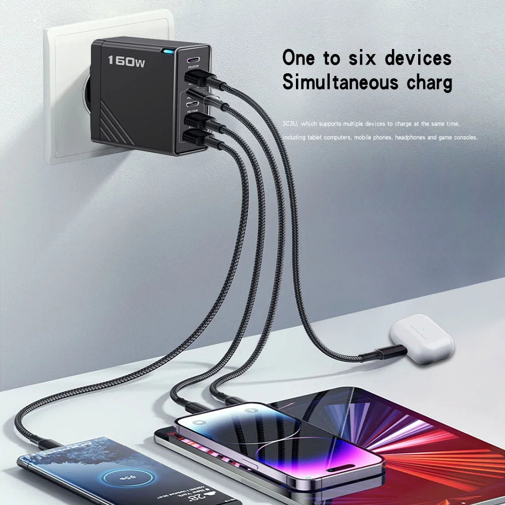 160W Multi Ports Fast Charger