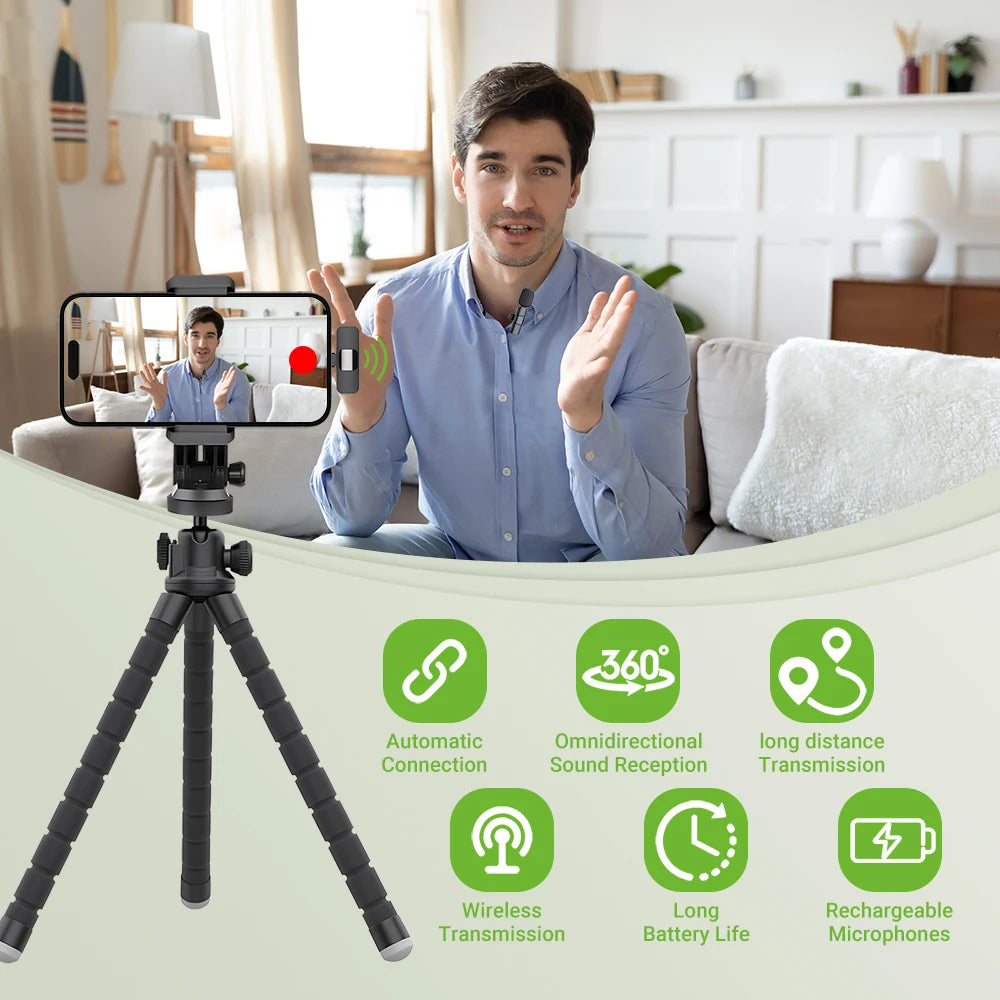 SZ 2.4G Wireless Microphone  Audio Video Recording