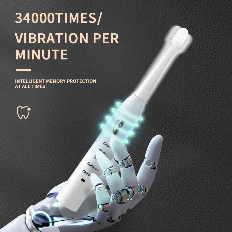 SZ Adult Black White Classic Electric Toothbrush