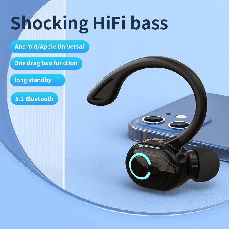 Ear-Hook Earbuds Noise Cancelling Life Waterproof
