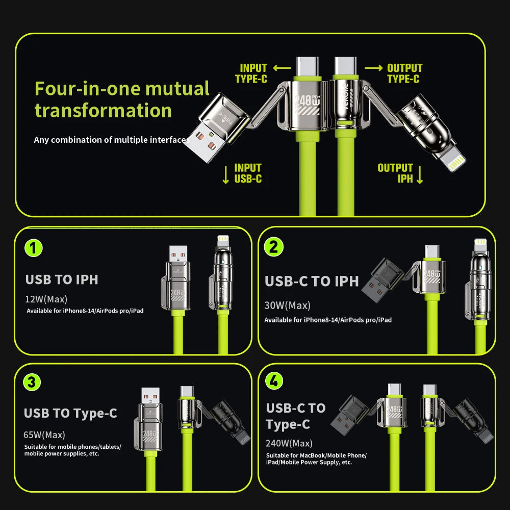 4-in-1 Super Fast Charging Cable