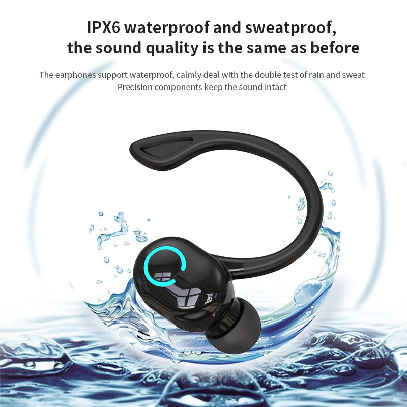 Ear-Hook Earbuds Noise Cancelling Life Waterproof