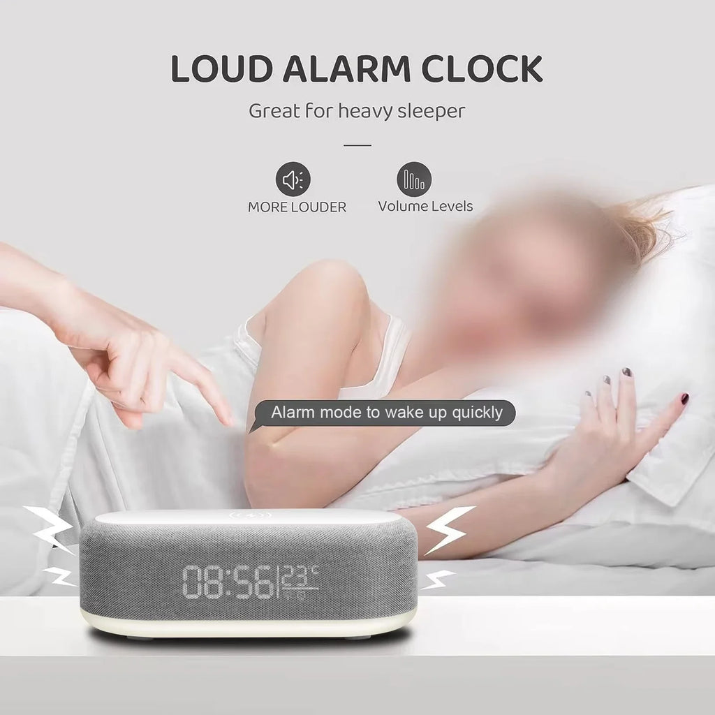 Fast Wireless Charger Alarm Clock Time  with LED Light