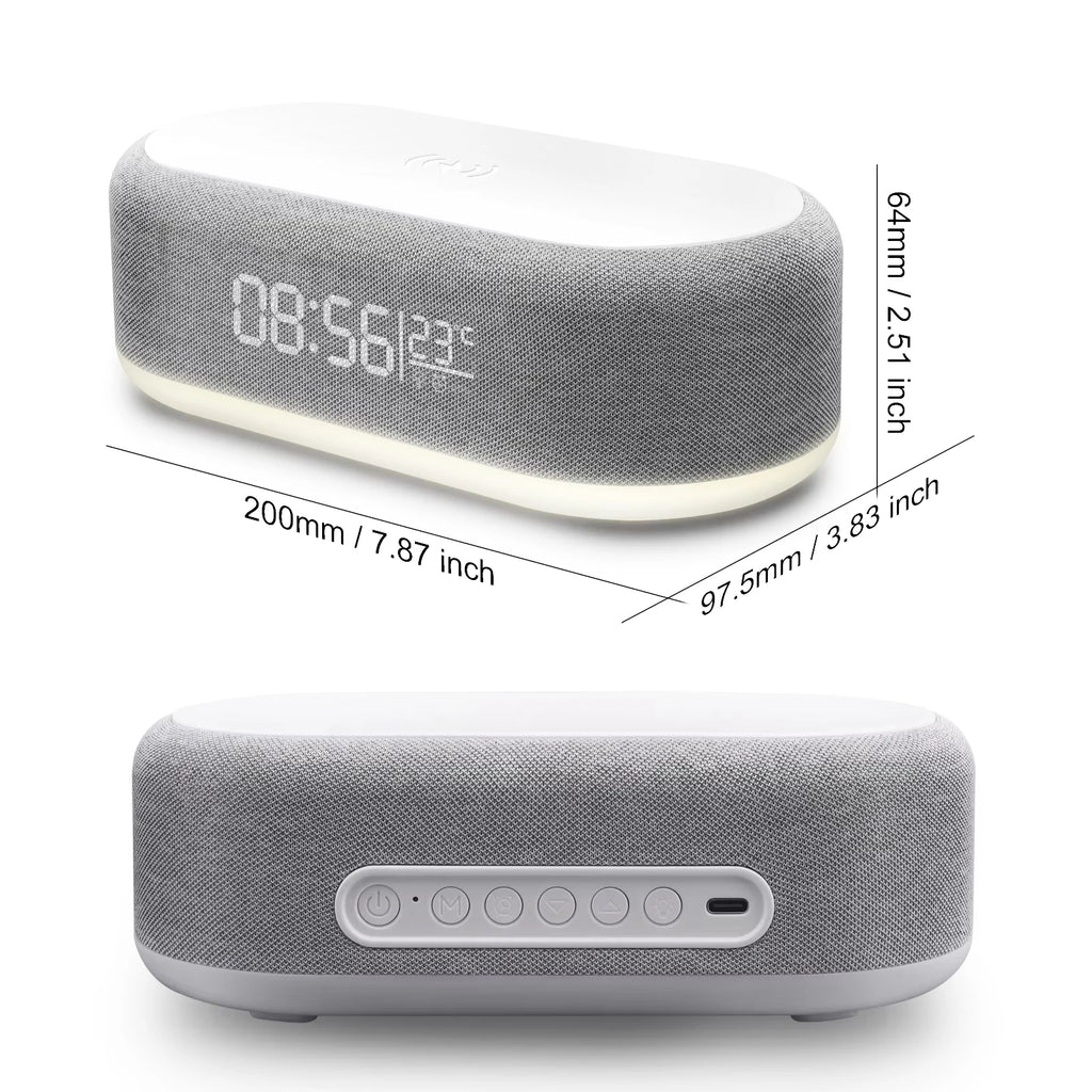 Fast Wireless Charger Alarm Clock Time  with LED Light