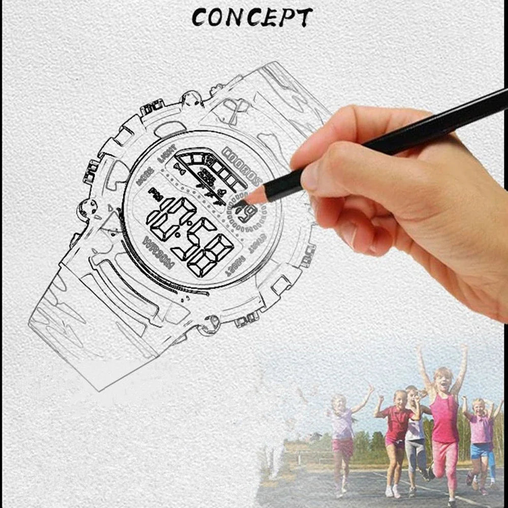 Sport Digital Watch for Kids Waterproof